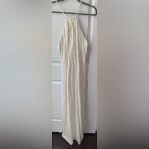 Tori Richard Cream Textured Dress Halter Size 6